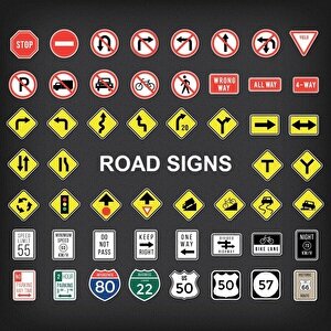 Дорожні знаки англійською в США та Великій Британії