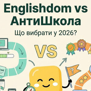 Englishdom vs АнтиШкола: яку платформу англійської вибрати в 2026 році?