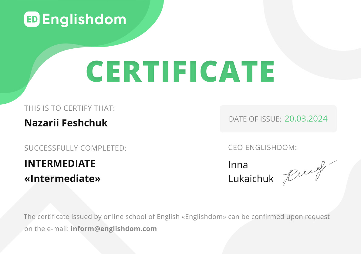 certificate